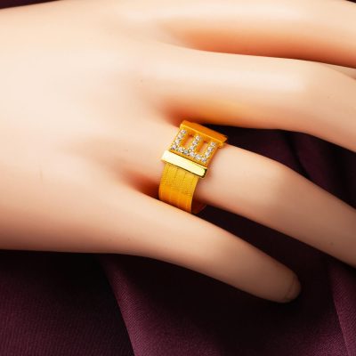 E Harfli Trabzon Hasır Yüzük 22 Ayar - 22K - 6.5g - EZ Gold