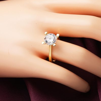 Büyük Solitaire 14K Gold Ring - 14K - 4.25g - EZ Gold