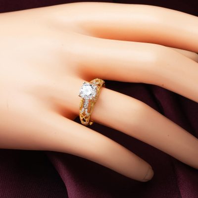 Özel Design Solitaire 14 Carats Or Bague - 14K - 3.16g - EZ Gold