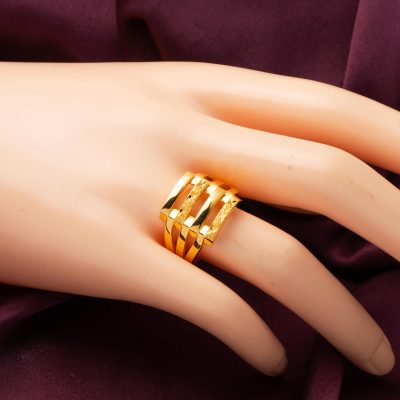 Dört Row Kaburga 22K Gold Ring - 22K - 5.8g - EZ Gold