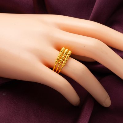3 Rang Dorique 22 Carats Or Bague - 22K - 3.88g - EZ Gold
