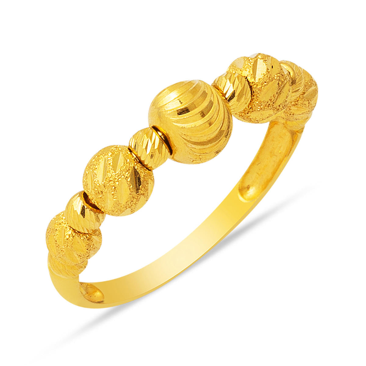 22 Carats Boules Or Bague