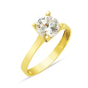 Classic 14 Karat Gold Solitaire Ring