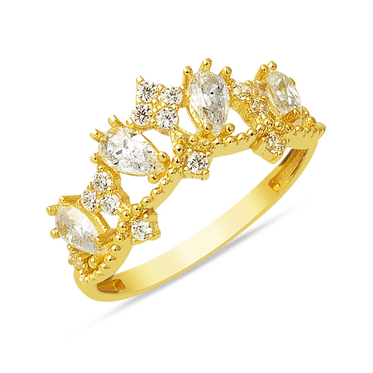 Kraliçe Tacı 14 Karat Gold Ring