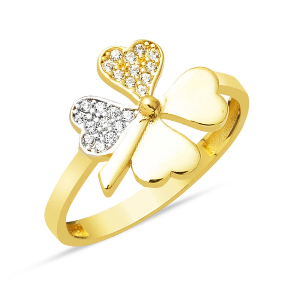Clover 14 Karat Gold Ring