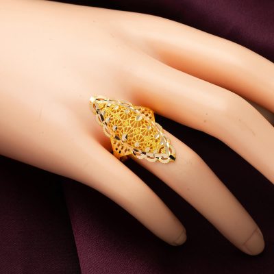 Hint İşi Kalemli 14 Ayar Altın Yüzük - 14K - 3.86g - EZ Gold