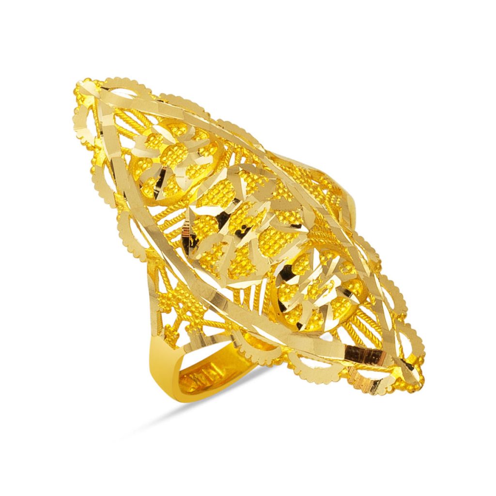 Hint İşi Designed 14 Karat Gold Ring