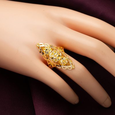 Hint İşi Tasarımlı 14 Ayar Altın Yüzük - 14K - 3.45g - EZ Gold