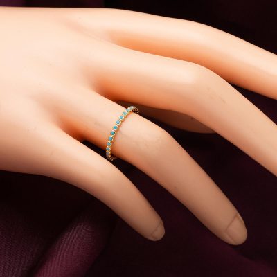 14K Firuze Rowtaşlı Gold Ring - 14K - 0.8g - EZ Gold