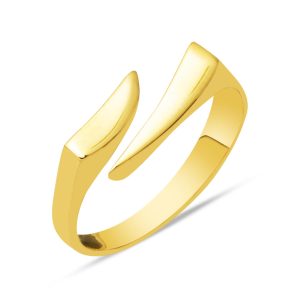 Minimaliste à Design Tendance 14 Carats Or Bague