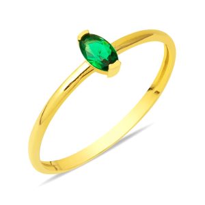 Green with Stones Sade 14 Karat Gold Ring