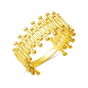 Marimba Designed 14 Karat Yellow Gold Ring