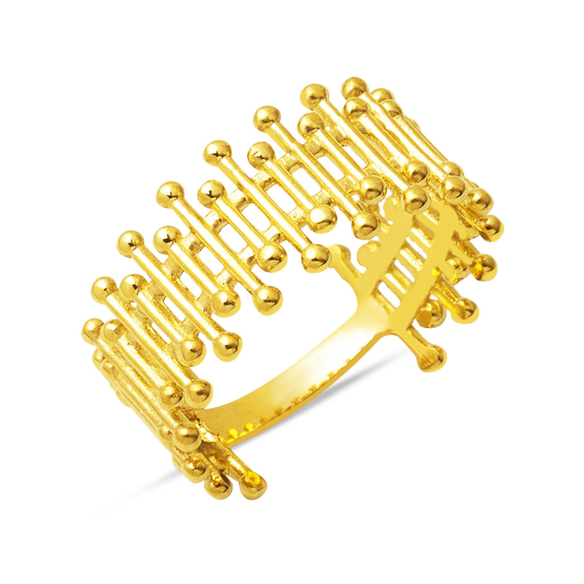 Marimba Designed 14 Karat Yellow Gold Ring