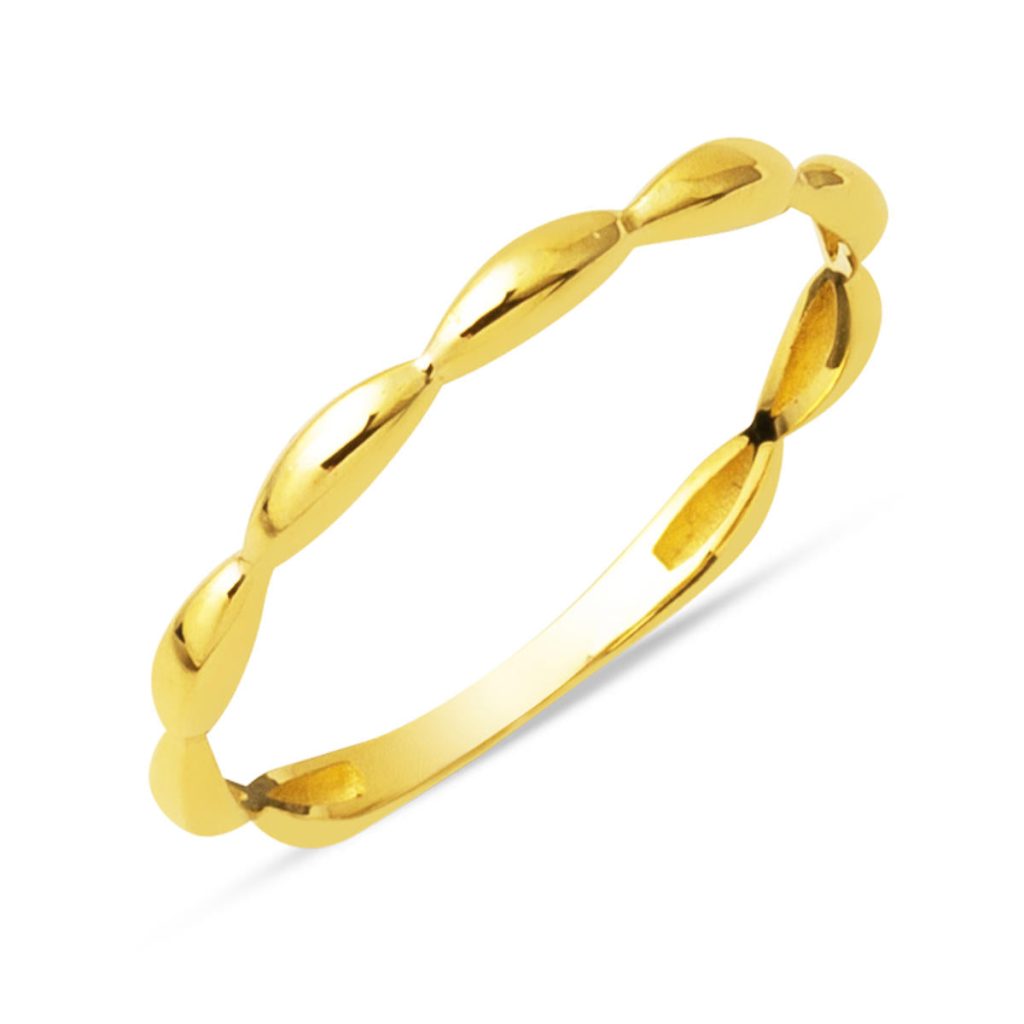 Minimaliste 14 Carats Jaune Or Bague