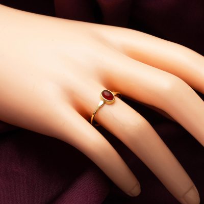 Akik Taşlı Trend 14 Ayar Altın Yüzük - 14K - 1.47g - EZ Gold