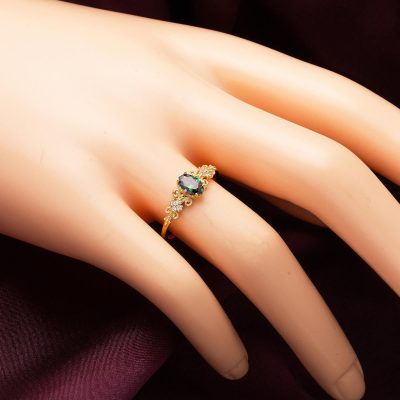Kraliçe Obsidyen 14 Ayar Altın Yüzük - 14K - 1.86g - EZ Gold