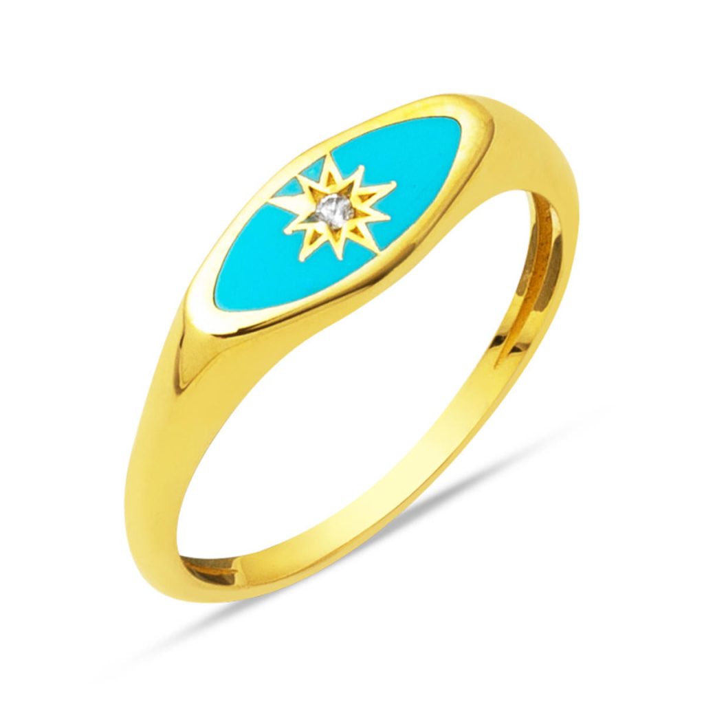 Özel Etoile Design Or 14 Carats Bague