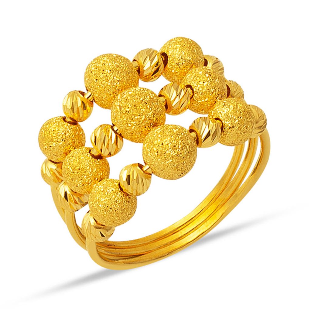 Ball Beaded 22 Karat Kaburga Gold Ring