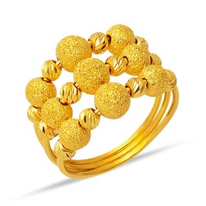 Ball Beaded 22 Karat Kaburga Gold Ring