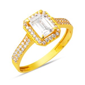 22 Carats Or Baguette Bague