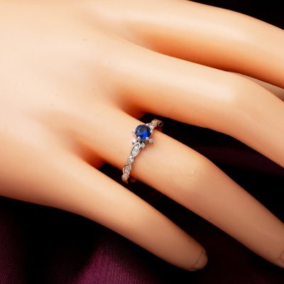 0,40 Ct. Safir Diamondlı Ring - 14K - 1.6g - EZ Gold