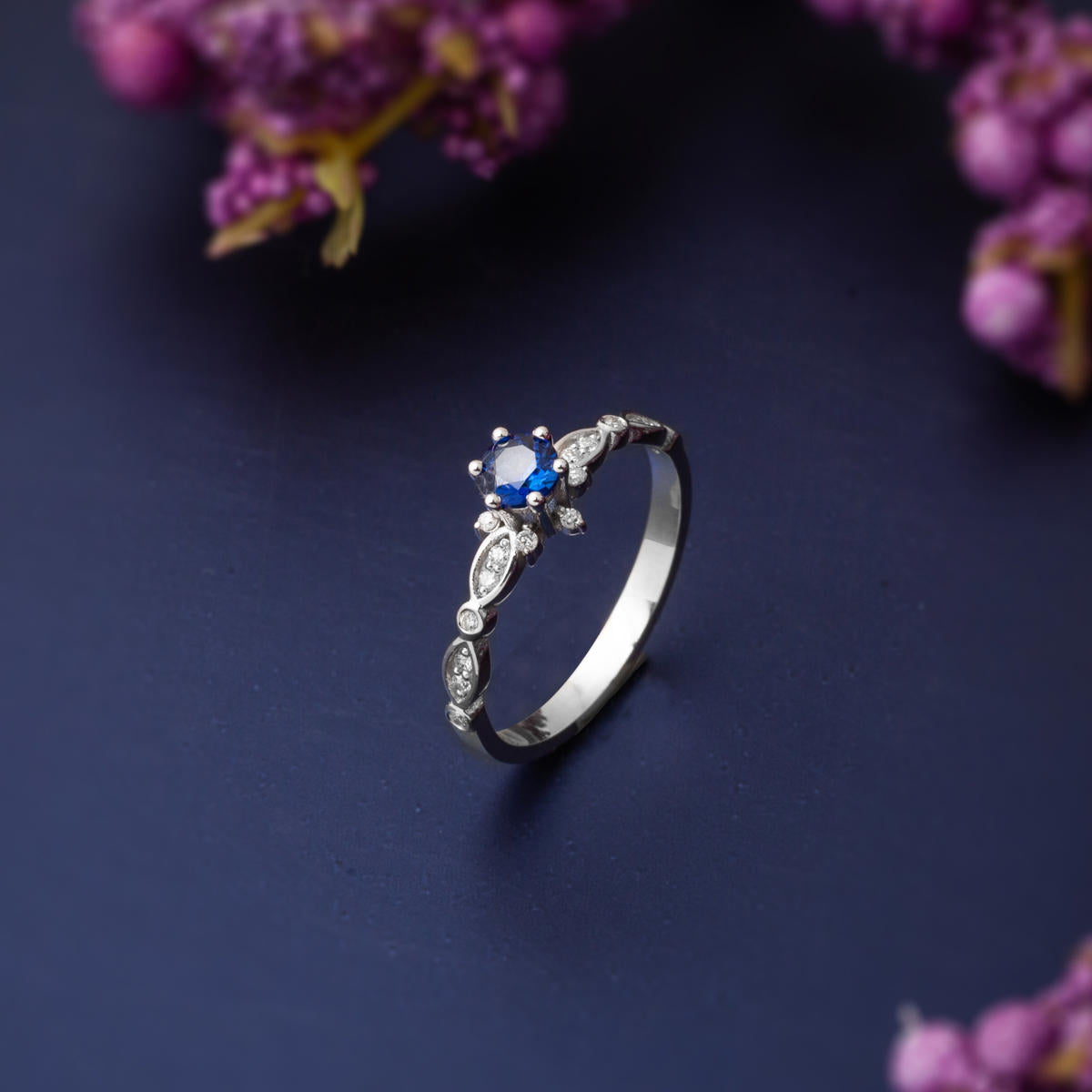 0,40 Ct. Safir Pırlantalı Yüzük - Görsel 4