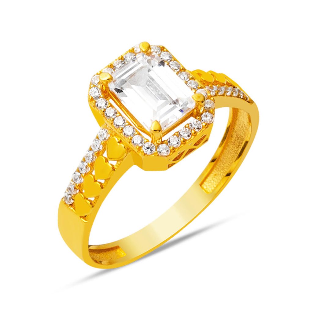 22 Carats Or Baguette Bague