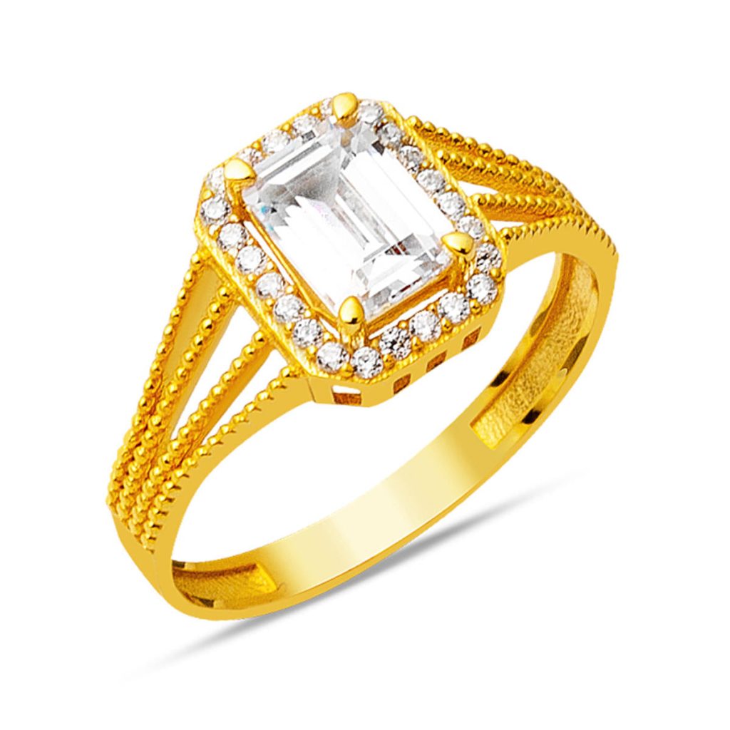 22 Carats Or Baguette Bague
