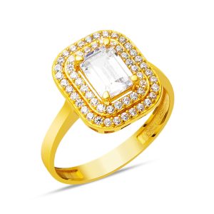 22 Karat Yellow Gold Baguette Ring