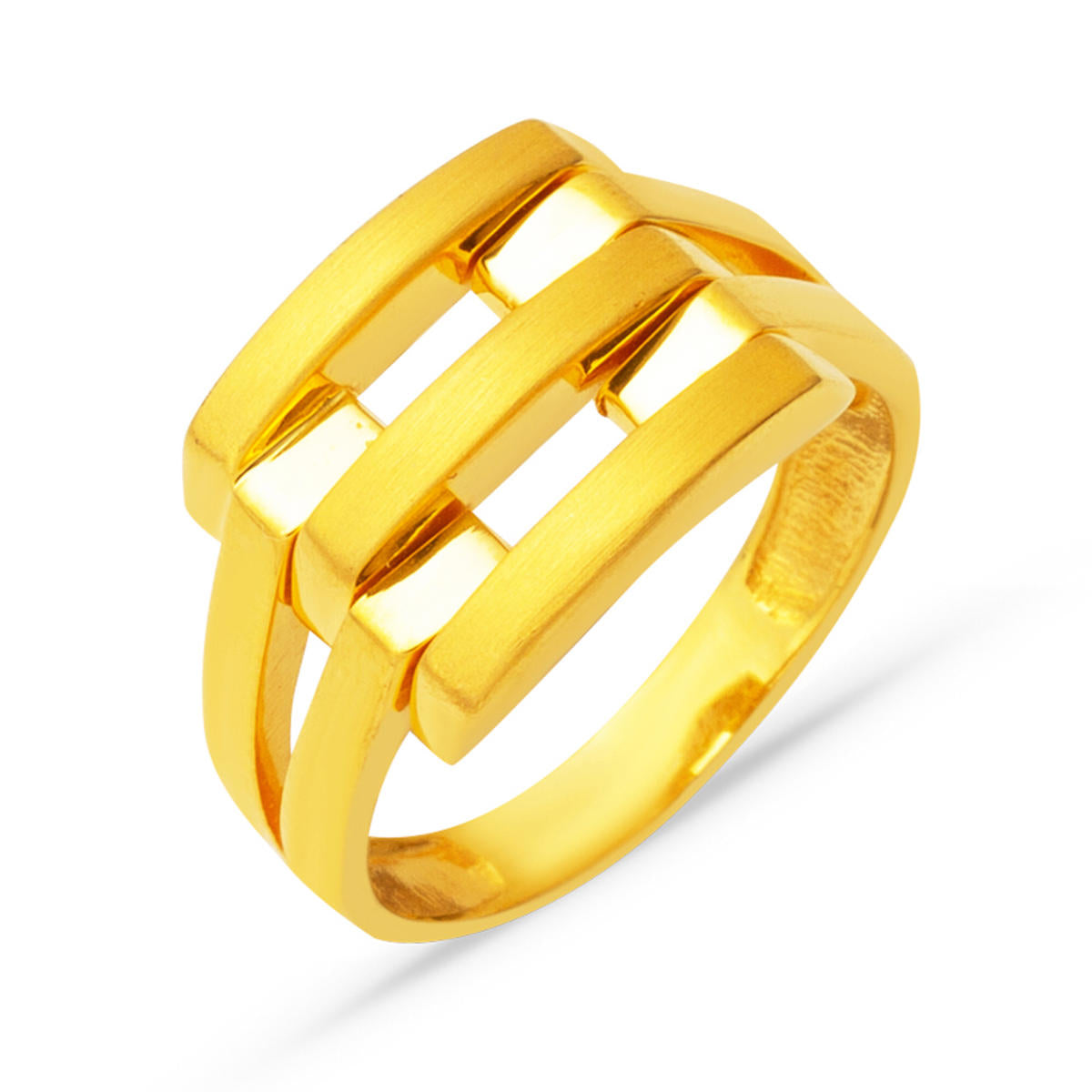 22 Carats Or Kaburga Bague
