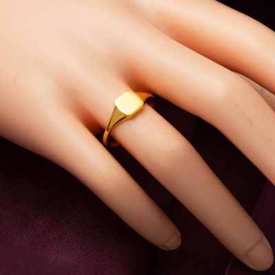 22 Ayar Altın Yazı Yazılabilen Yüzük - 22K - 2.79g - EZ Gold