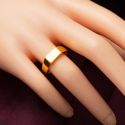 22 Ayar Altın Yazı Yazılabilen Mühür Yüzük - 22K - 3.73g - EZ Gold