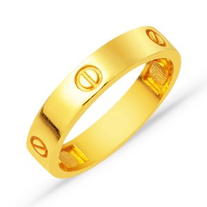 22 Karat Gold with Screws Ring