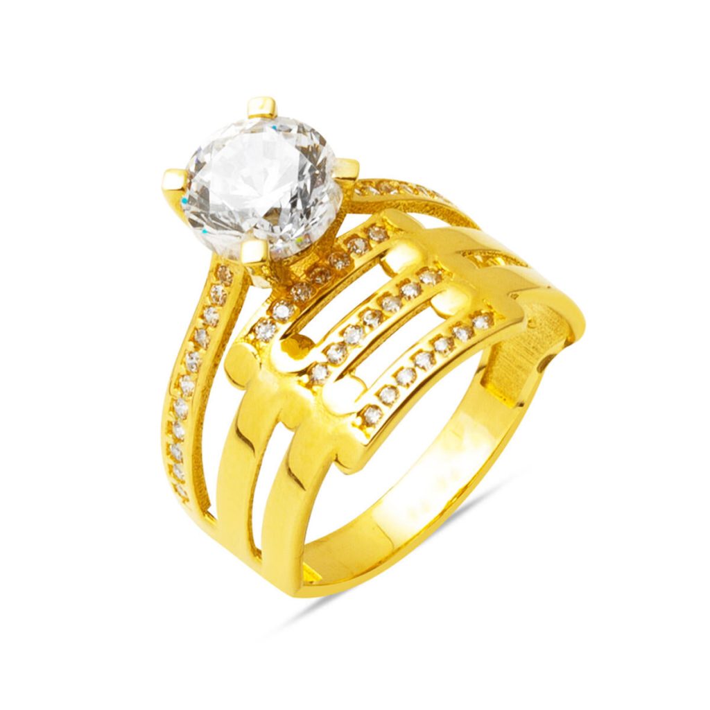 14 Karat Gold Kaburgalı Solitaire Ring