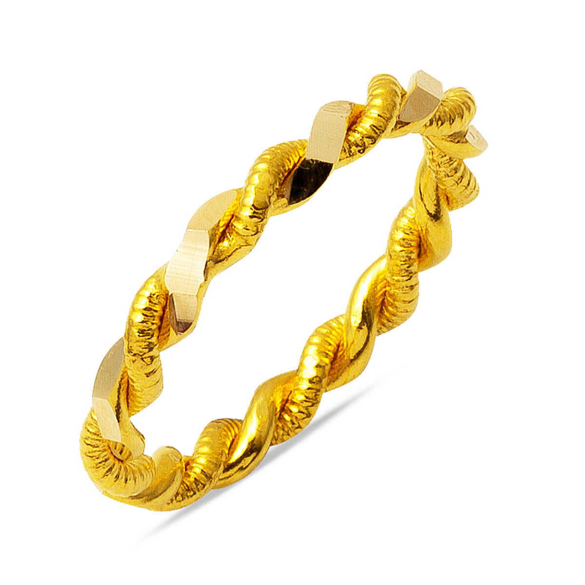 14 Carats Or Torsadé Bague