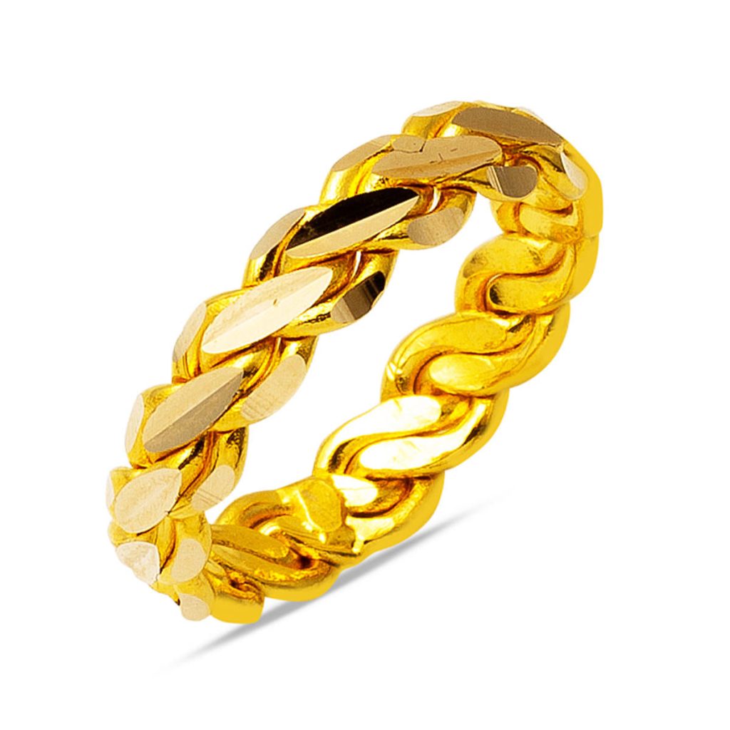 14 Carats Or Mersin Torsadée Bague