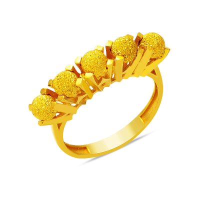 Top Gold 22 Karat 5 Taş Tarzı Ring