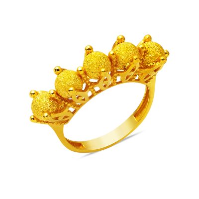 22 Karat Beş Beaded Gold Ring