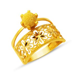 Tree of Life Top Gold 22 Karat Ring