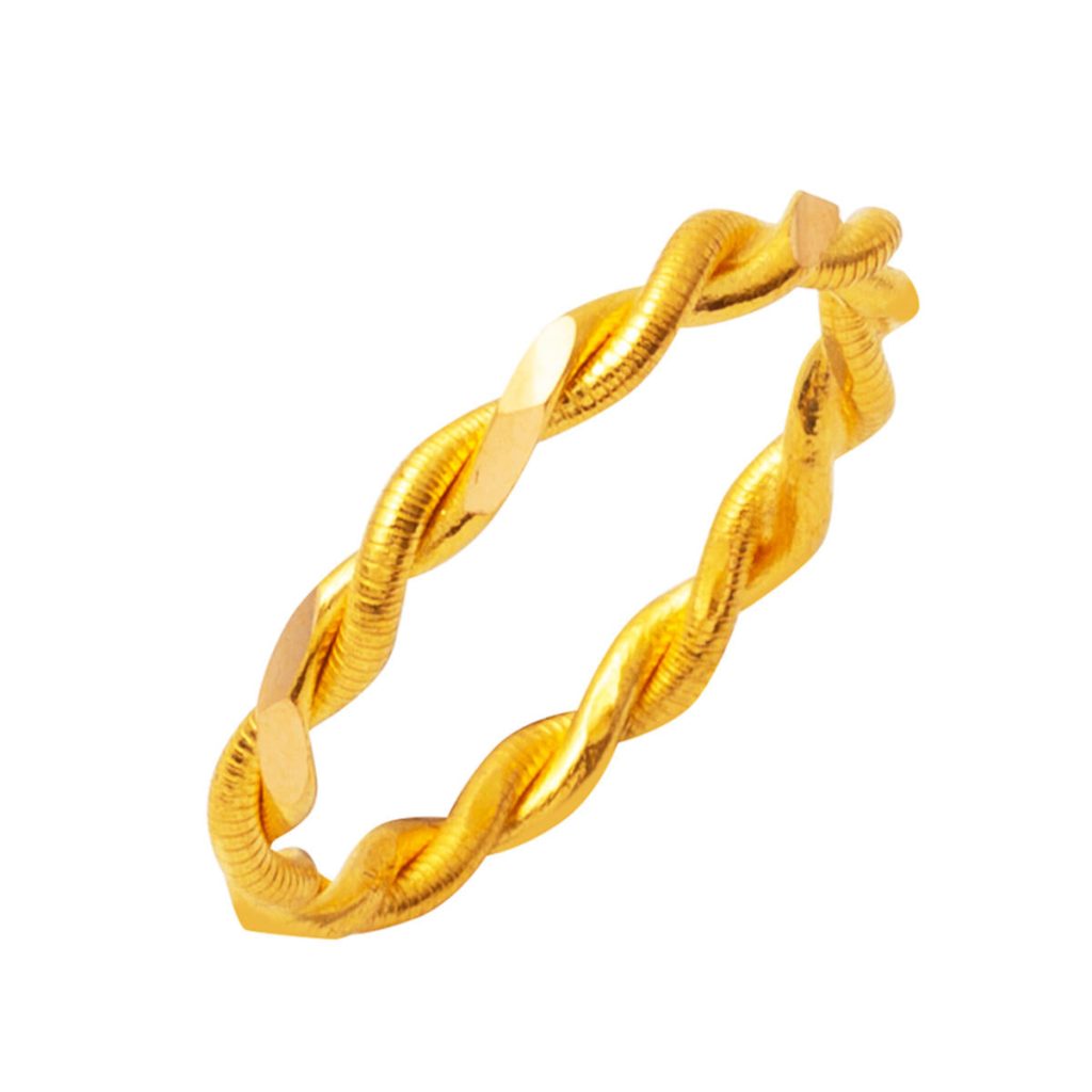 İkili Twisted 22 Karat Gold Ring