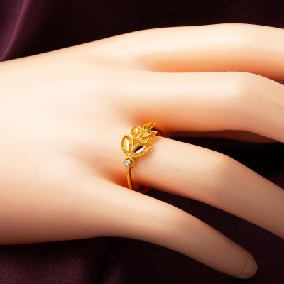 Zeytin Yaprağı 22 Ayar Altın Yüzük - 22K - 1.93g - EZ Gold
