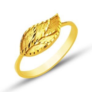 Leaf Motifli 22 Karat Gold Ring