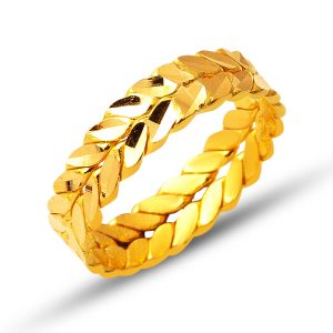 2 Row Twisted 22 Karat Gold Ring