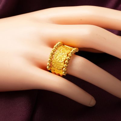 22 Carats Or avec Monogramme Bague - 22K - 5.68g - EZ Gold