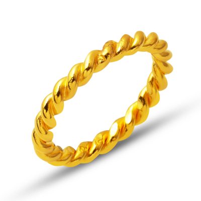 İkili Torsadé 22 Carats Or Bague