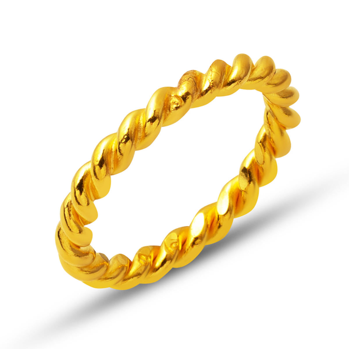 İkili Twisted 22 Karat Gold Ring