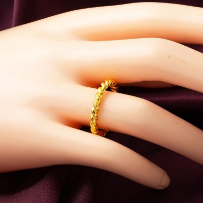 İkili Torsadé 22 Carats Or Bague - 22K - 3.33g - EZ Gold