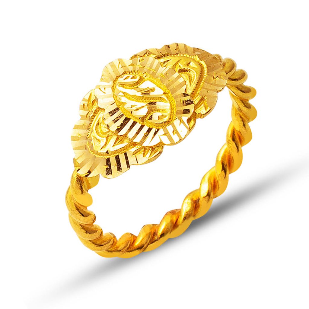 Erzurum Torsadé 22 Carats Or Kaşlı Bague