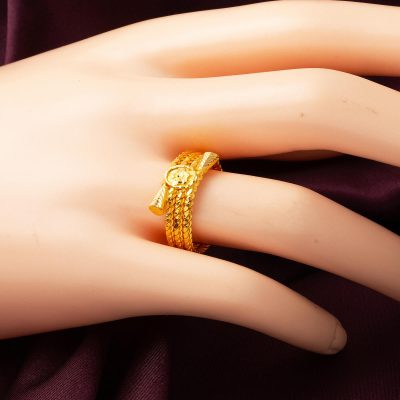 Trois pièces Torsadé 22 Carats Or Kaşlı Bague - 22K - 6.58g - EZ Gold