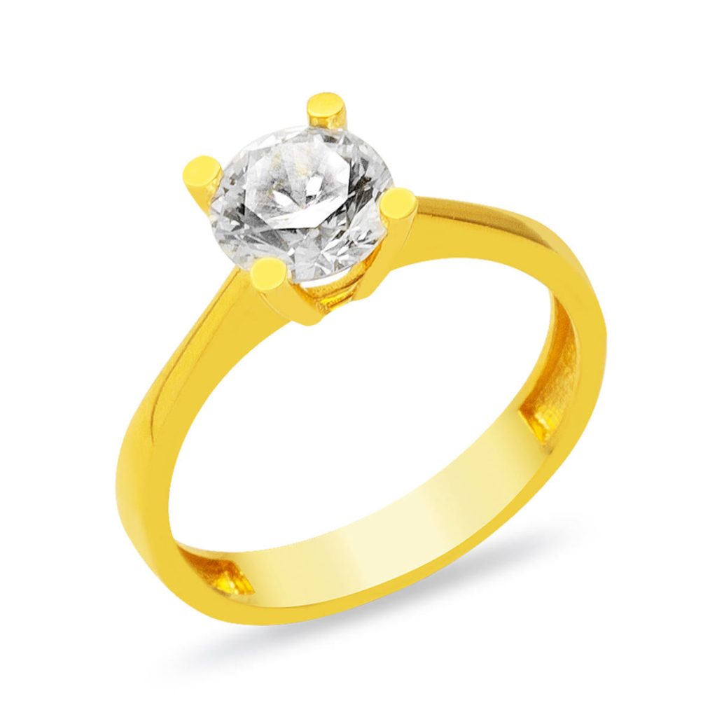 Solitaire 22 Karat Gold Ring